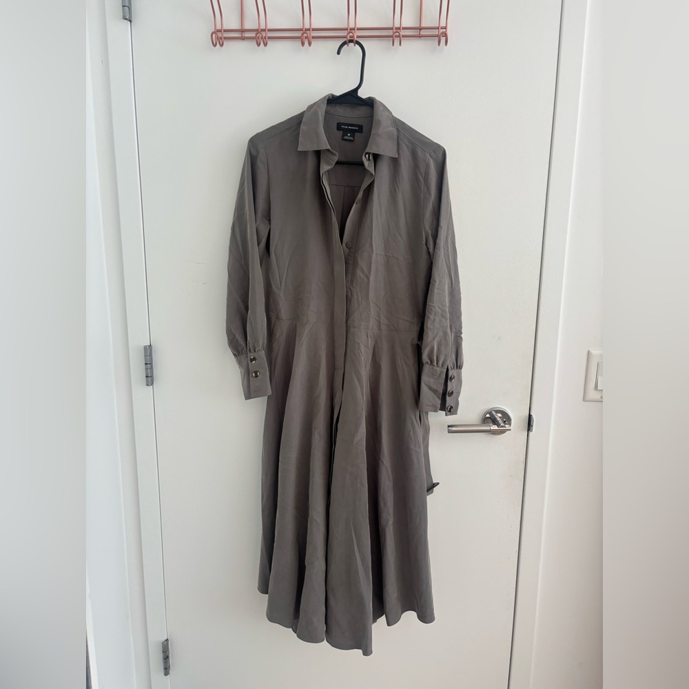 Club Monaco khaki gray shirt dress